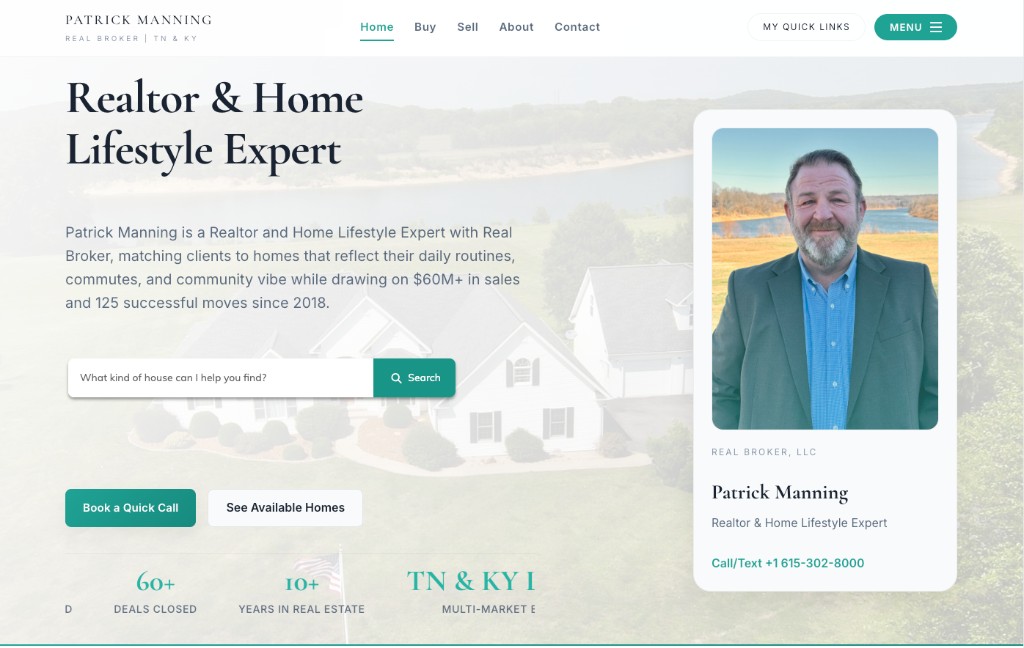 Patrick Manning Realtor website